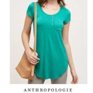 Pure + Good (Anthropologie) Long Green Tee